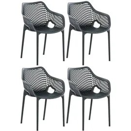CLP Air XL Stapelstuhl 57 x 60 x 81 cm dunkelgrau 4er Set