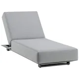 AMATIO Gartenliege 200 x 31 x 75 cm Grau