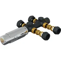 Hago HAGO24 Thermostatventil Heizkörpergarnitur 50mm Mittelanschluss Anthrazit Eckform Durchgangsform