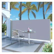 vidaXL Ausziehbare Seitenmarkise 140 x 300 cm grau 45357