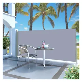 vidaXL Ausziehbare Seitenmarkise 140 x 300 cm grau 45357