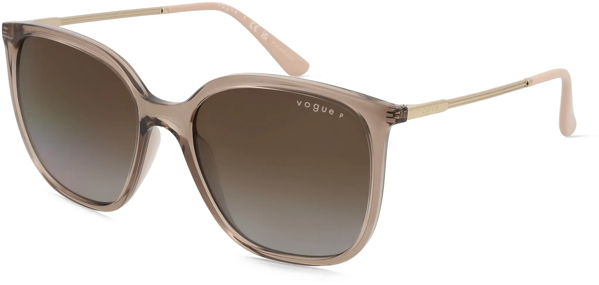 Vogue 0VO5564S Damen-Sonnenbrille Vollrand Eckig Metall-Gestell, braun