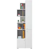 Deine Möbel 24 Kinderregal SIMON 60 x 190 x 40 cm Eiche grau-weiß