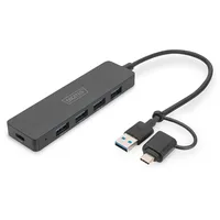 Digitus USB 3.0 Hub 4-Port Slim Line - docking