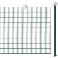 Arvotec Doppelstabmattenzaun "EASY 183 zum Aufschrauben" Zaunelemente Zaunhöhe 183 cm, Zaunlänge 2 - 60 m Gr. H/L: 183 cm x 8 m H/L: 183 cm, grün (dunkelgrün) Zaunelemente