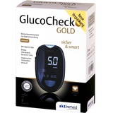 AKTIVMED GMBH GlucoCheck GOLD Blutzuckermessgerät Set mmol/l