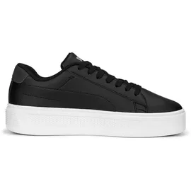 Puma Smash Platform V3 Laser Cut Plateau Sneaker Damen 02 black/strong gray/silver 38