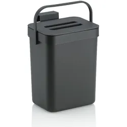 Bio Abfalleimer Paulo Kunststoff dunkelgrau 15,5x12,0x20,5cm 2,3l