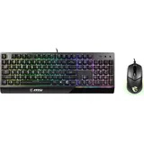 MSI VIGOR GK30 COMBO US LAYOUT GK30 Gaming Tastatur QWERTY UK International Schwarz RGB)