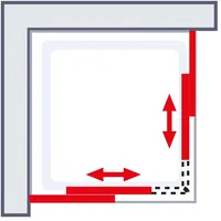 Schulte Sunny Eckeinstieg 75-90 x 75-90 x 180 cm alpinweiß D19440450