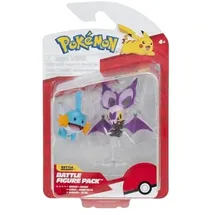 Pokémon Battle Figure 2 Pack - 5cm Figures Noibat Och Mudkip - Official Pokemon playset for Children 4+ Years