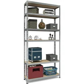 TKT Aktenregal Metall 210x100x30 cm silber