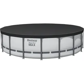 BESTWAY Steel Pro Max Frame Pool Set 549 x 132 cm lichtgrau inkl. Filterpumpe