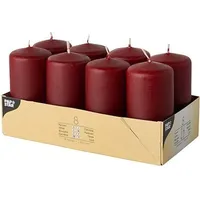 Papstar Stumpenkerze 5 x 10 cm 48 St. bordeaux 