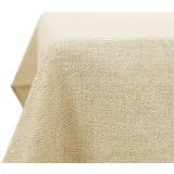Deconovo Tischdecke Leinenoptik 200 x 137 cm Creme