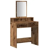 vidaXL Schminktisch mit Schubladen Vintage-Holz 79x41x140 cm