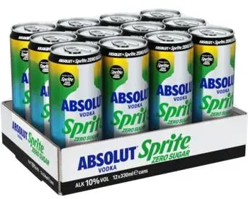 Absolut Vodka Sprite Zero Mixgetränk 10% Vol. 12x 330ml
