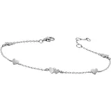 FIRETTI Armband "Schmuck Geschenk Silber 925 Armschmuck Armkette Herz", silber (silberfarben, kristallweiß, kristallweiß), Armbänder, Damen, 19cm, Silber 925 (Sterlingsilber), Armband, mit Zirkonia (synth.)