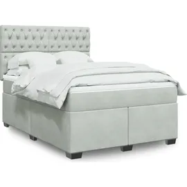 vidaXL Boxspringbett 140 x 200 cm Hellgrau