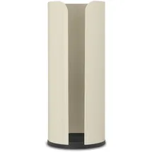 Brabantia - Renew Toilettenpapierspender - für 3 Ersatzrollen - für alle Gängigen Rollengrößen - Rutschfester Boden - Korrosionsbeständig - Badezimmerzubehör - Soft Beige - 13,2 x 13,2 x 32,1 cm