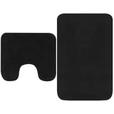 vidaXL Badematten-Set Anthrazit 2-tlg. 100 x 80 cm