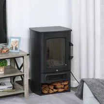 Homcom Elektrokamin Schwarz