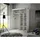 altdecor Schiebetürenschrank VILO 150 x 215 x 61 cm Weiß/Schwarz