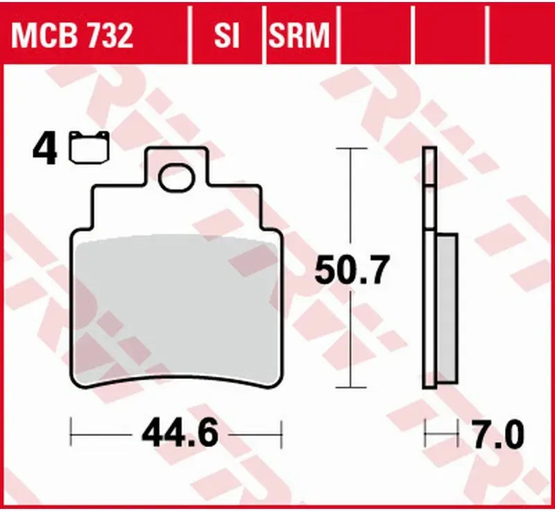 MCB732SRM Bremsbelag 250 Grand Dink S4 SYM GTS Firenze Bolwell Joymax