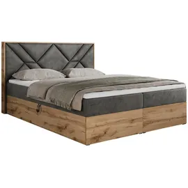 MKS Boxspringbett 160 x 200 cm H3 Dunkelgrau