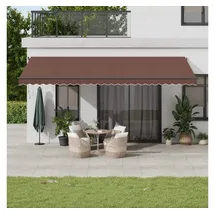 vidaXL Markise Markise Automatisch mit LEDs Braun 600x350 cm