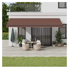 vidaXL Markise Markise Automatisch mit LEDs Braun 600x350 cm
