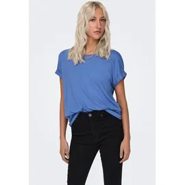 Only T-Shirt "ONLMOSTER – Kurzarmshirt mit Aufschlag und klassischem Look", Damen, Gr.