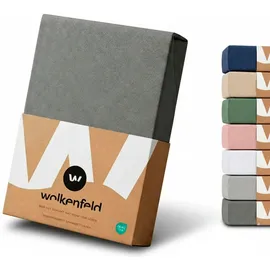 Wolkenfeld Spannbettlaken Jersey 140 x 200 - 160 x 200 cm Weiß