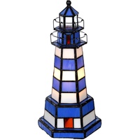 Birendy Tischlampe  Tiffany Style Leuchtturm Tif166 Motiv Lampe Dekorationslampe