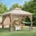 Outsunny Gartenpavillon 3 x 2,75 m Beige/Schwarz