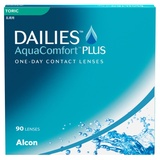 Alcon Dailies AquaComfort Plus Toric Tageslinsen weich, 90 Stück, BC 8.8 mm, DIA 14.4 mm, CYL -1.25, ACHSE 180, -0.5 Dioptrien