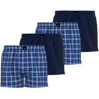 Götzburg Boxershorts kariert Blau/Weiß L 4er Pack