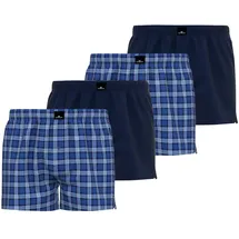 Götzburg Boxershorts kariert Blau/Weiß L 4er Pack