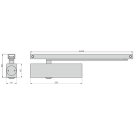 GEZE - Türschließer - TS 3000V - Weiß