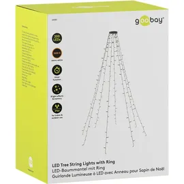 goobay LED Baummantel mit Ring 1,40-1,80 m Olivgrün