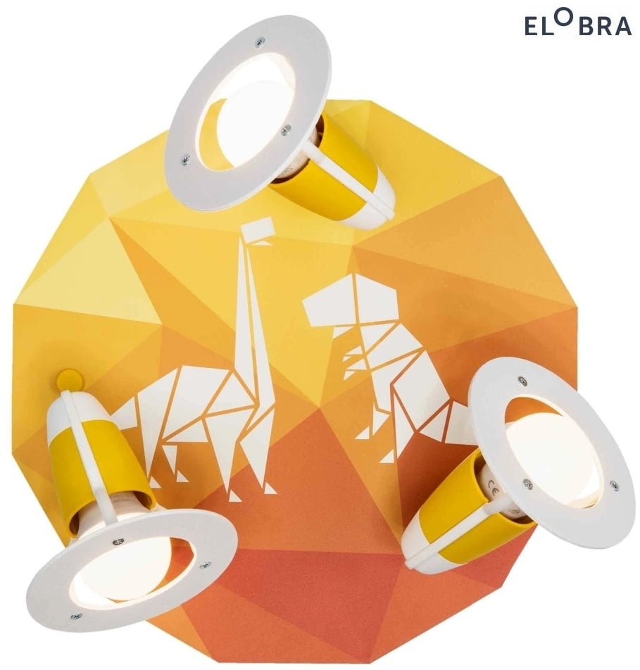 Elobra Rondell DINOS, 3x E14, orange ELO-139738