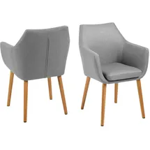 VCM ebuy24 Esszimmerstuhl Noel Grau