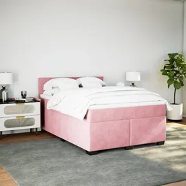 vidaXL Boxspringbett 140 x 200 cm Rosa