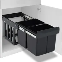 vidaXL Abfallsammler 36 l Schwarz