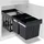 vidaXL Abfallsammler 36 l Schwarz