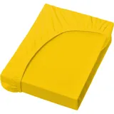Bella Donna Jersey 90 x 190 - 100 x 220 cm goldgelb