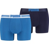Puma Herren Boxershorts, - Placed Logo Boxer, Everyday Navy L