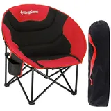 KingCamp MoonChair L Camping Klapp Stuhl Falt Sessel Garten Angel Outdoor 120 kg Farbe: Rot