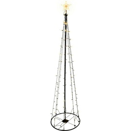 LINDER EXCLUSIV LED Metall Weihnachtsbaum mit Stern warmweiß 70 LEDs 120cm