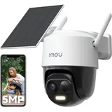 Imou 3K/5MP Solar Überwachungskamera Aussen Akku mit KI Personen-/Fahrzeugerkennung, 360° PTZ WLAN IP Kamera Outdoor Kabellos, Farbnachtsicht, Smart Tracking, 2-Wege-Audio, Sirene, Privatmodus, IP65